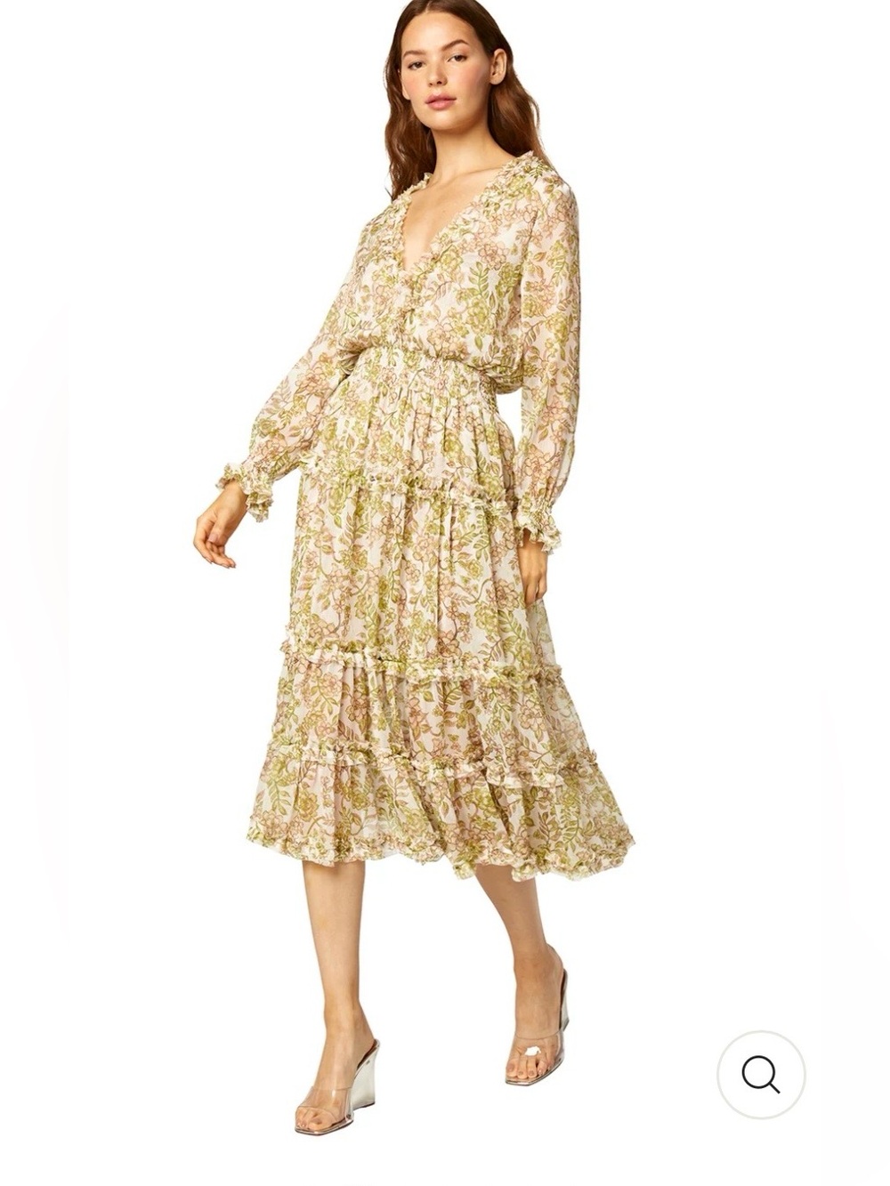 Misa Los Angeles  NORA dress in green goddess